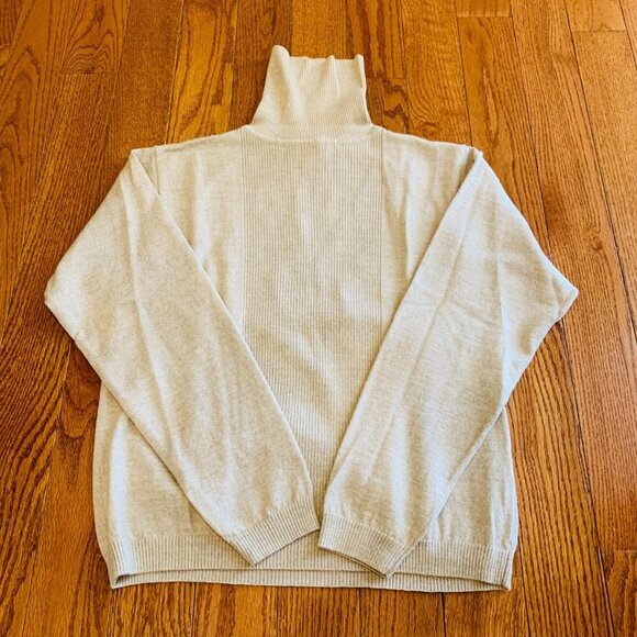 Pendleton 100% Merino Wool Cream Turtleneck Sweater Size Medium - Picture 1 of 15